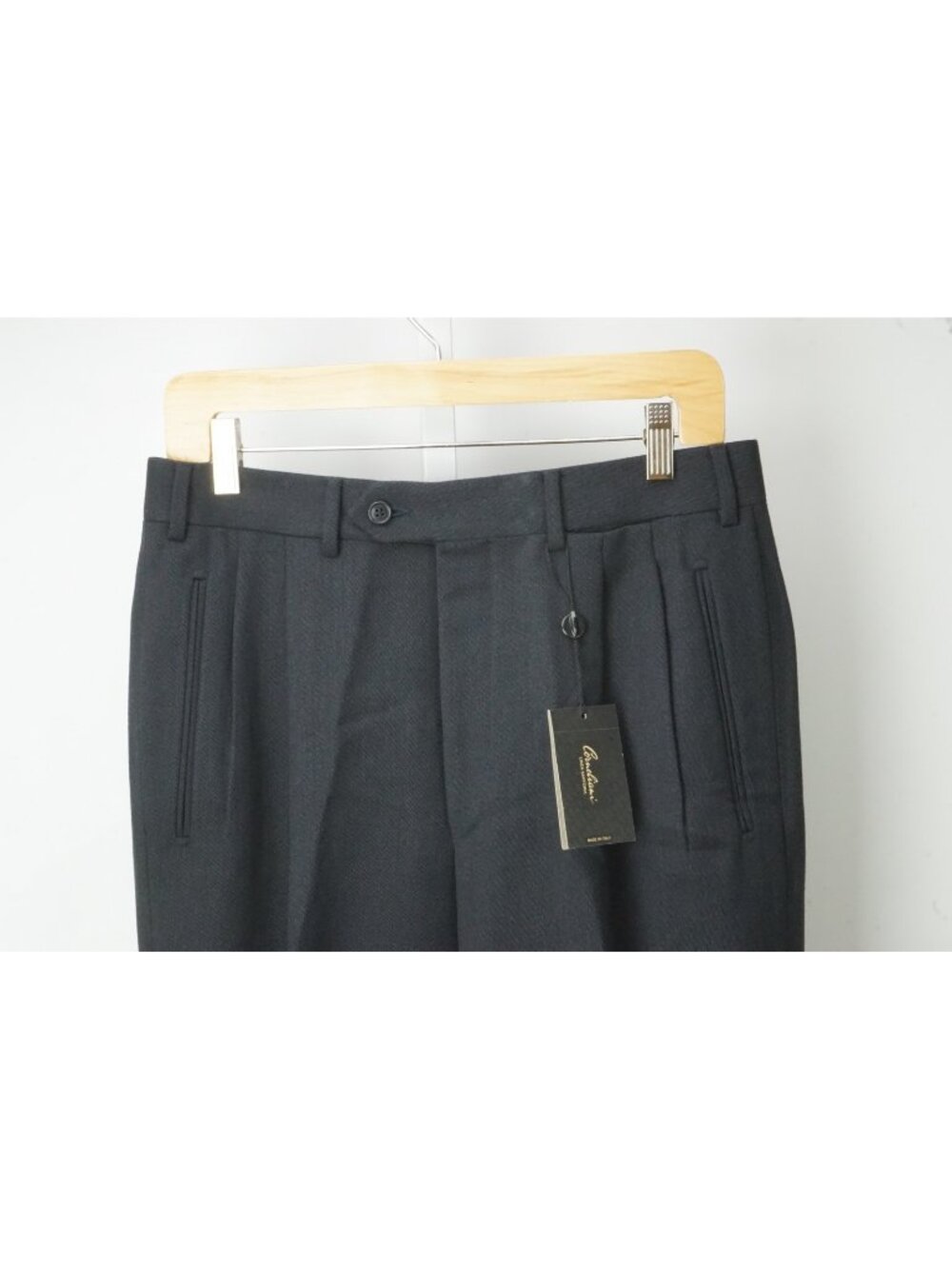 Corneliani Master Blue Woven 100% Wool Dress Pants Sz 46R EU BRAND NEW